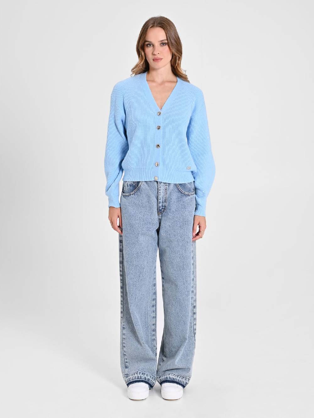 Rinascimento Cardigan Azzurro Saldi Di Fabbrica
