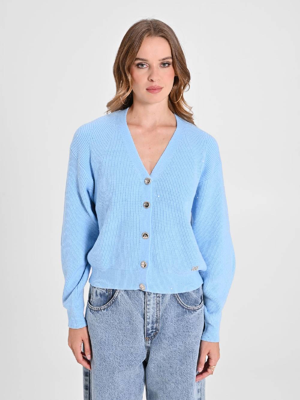 Rinascimento Cardigan Azzurro Saldi Di Fabbrica