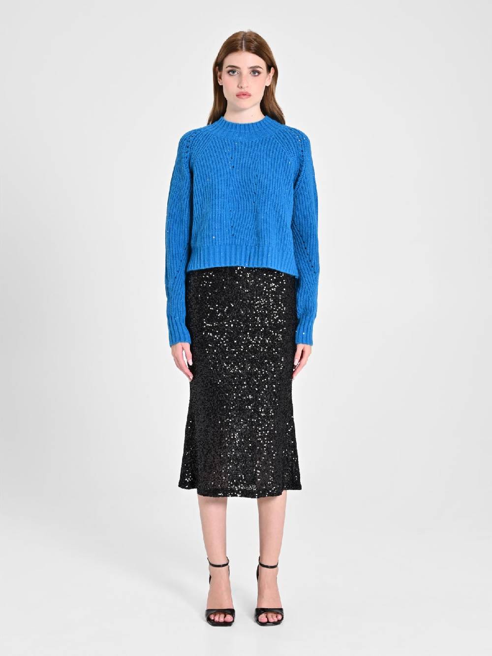 Rinascimento Maglia Paillettes Blu Oceano 2025