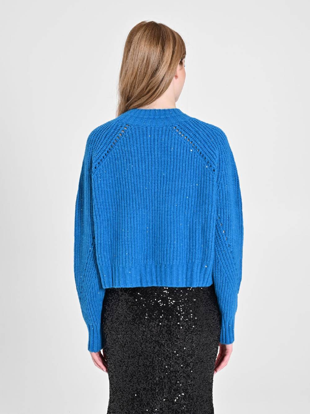 Rinascimento Maglia Paillettes Blu Oceano 2025