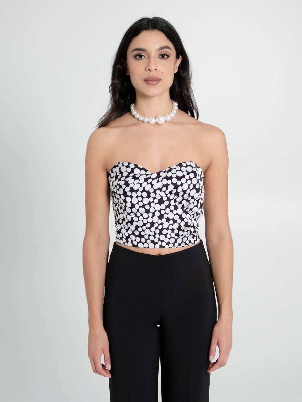 Rinascimento Top Bustier Pois Offerta esclusiva