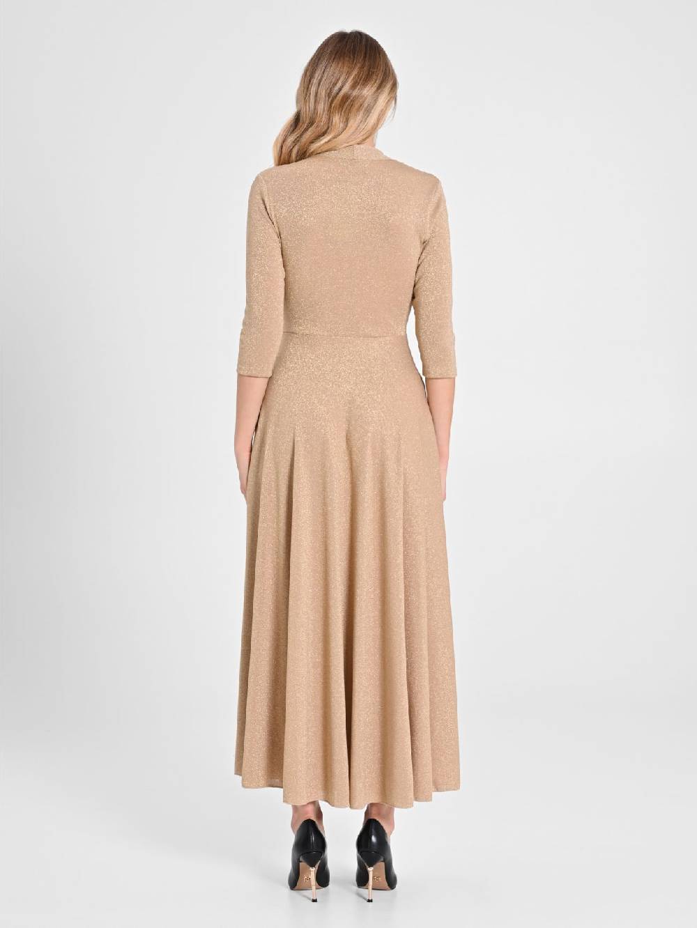 Rinascimento Abito Lungo Lurex Gold Novità