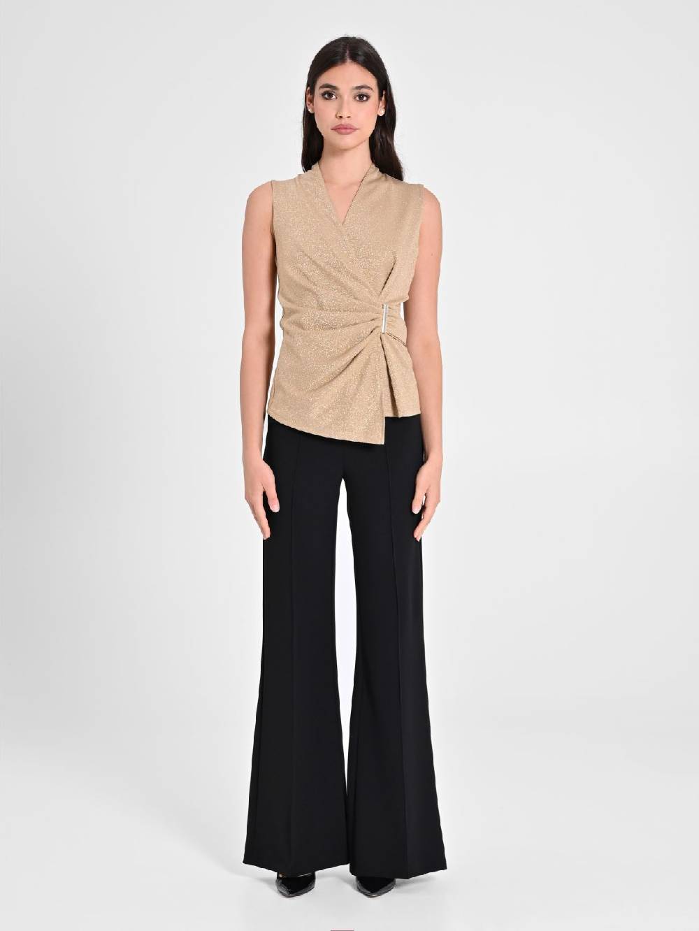 Rinascimento Top in Lurex Oro Sconto