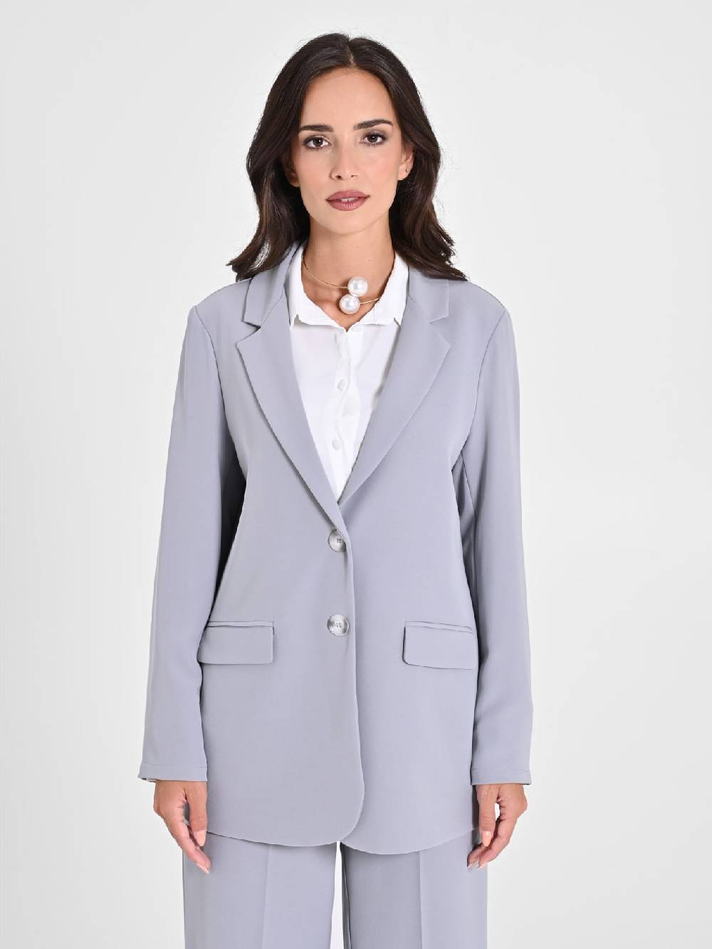 Rinascimento Giacca Grigia in Crepe Hotsell