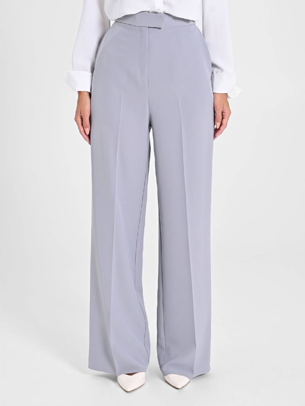 Rinascimento Pantalone Palazzo Grigio in Crepe Vendita Calda