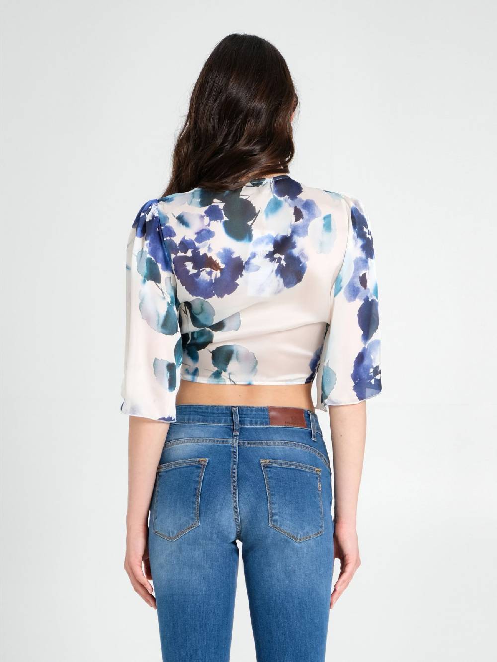 Rinascimento Blusa Incrociata Stampa Floreale In Saldo