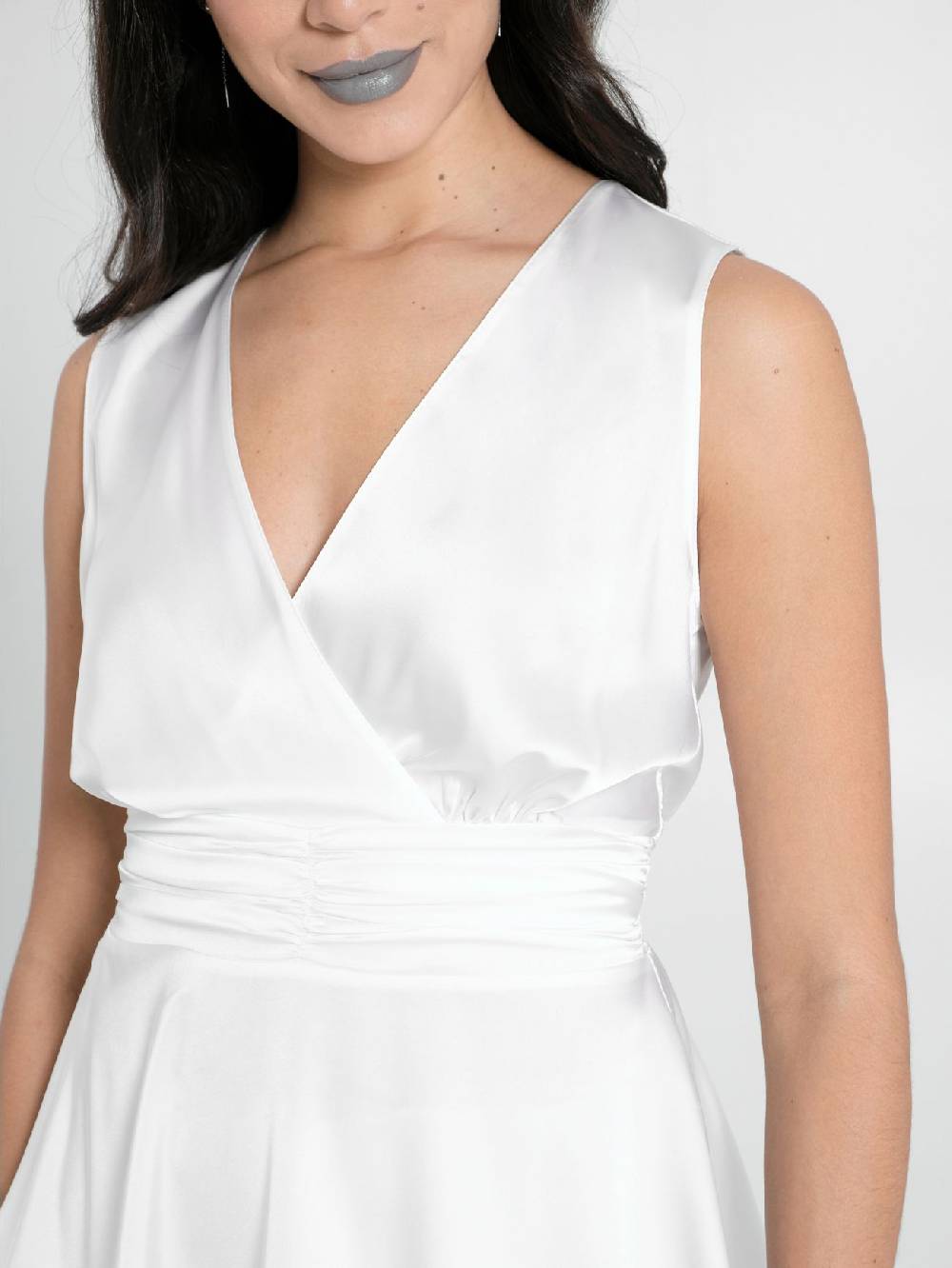 Rinascimento Top in Raso Bianco Negozi Online