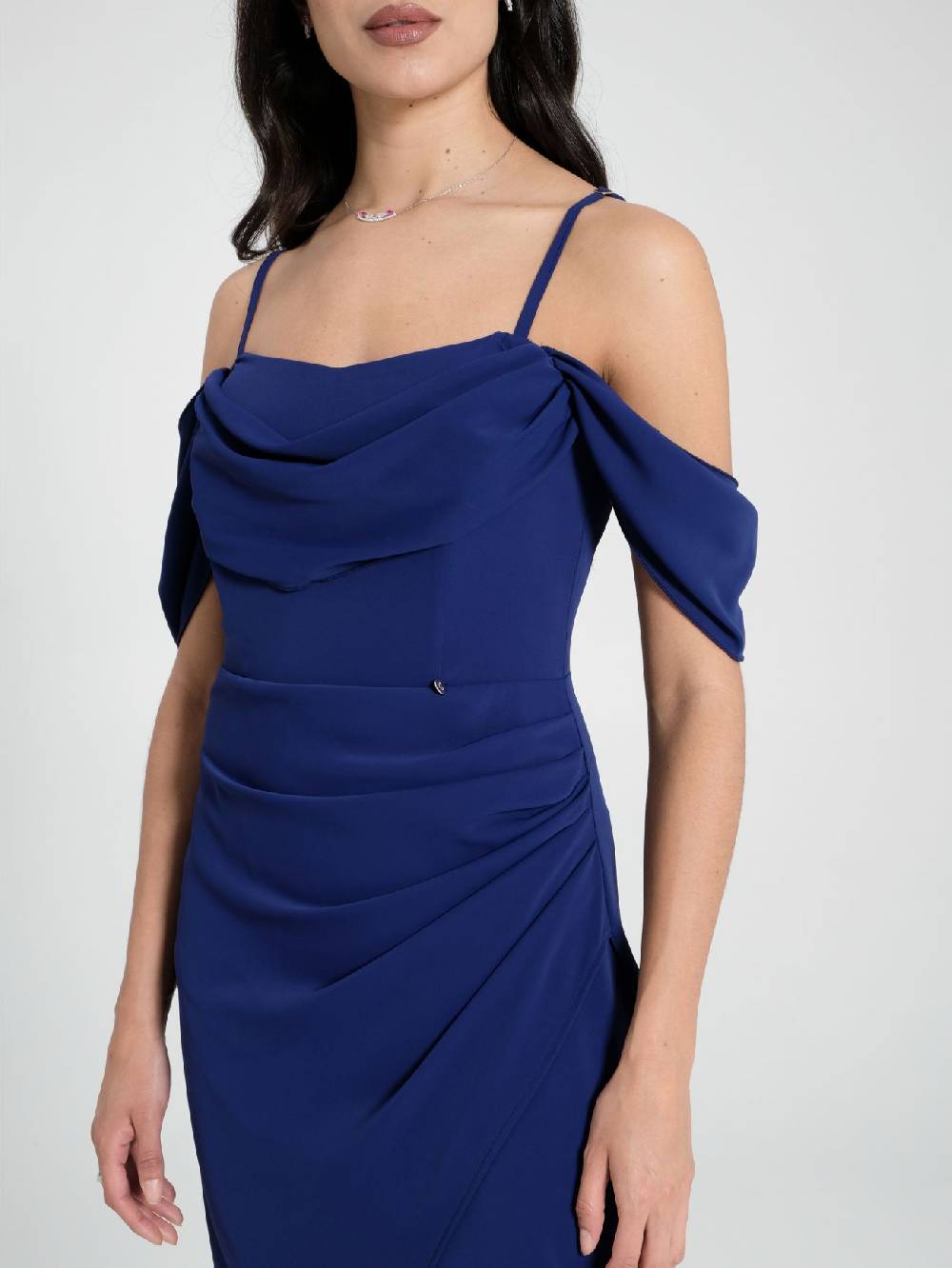 Rinascimento Abito lungo Drappeggiato Blu Fino Al -60%