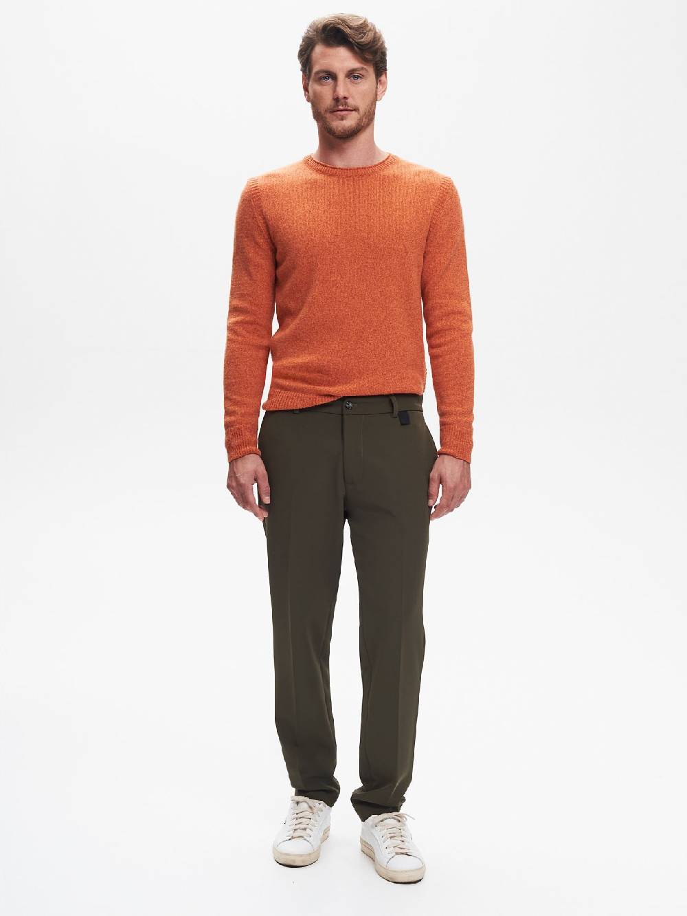 Rinascimento Pantaloni Regular-Fit Uomo Fluido Verde QB24 Presa