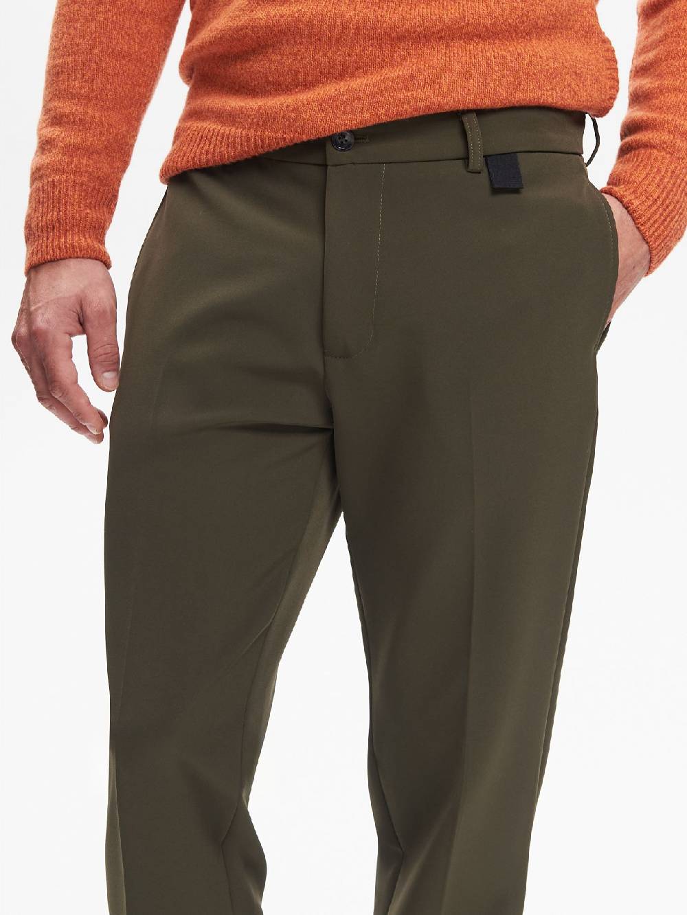Rinascimento Pantaloni Regular-Fit Uomo Fluido Verde QB24 Presa