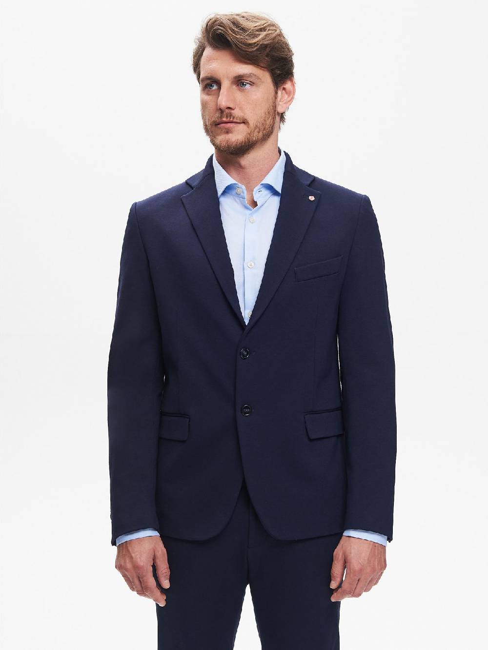 Rinascimento Giacca Due Bottoni Uomo Punto Milano Blu QB24 Outlet