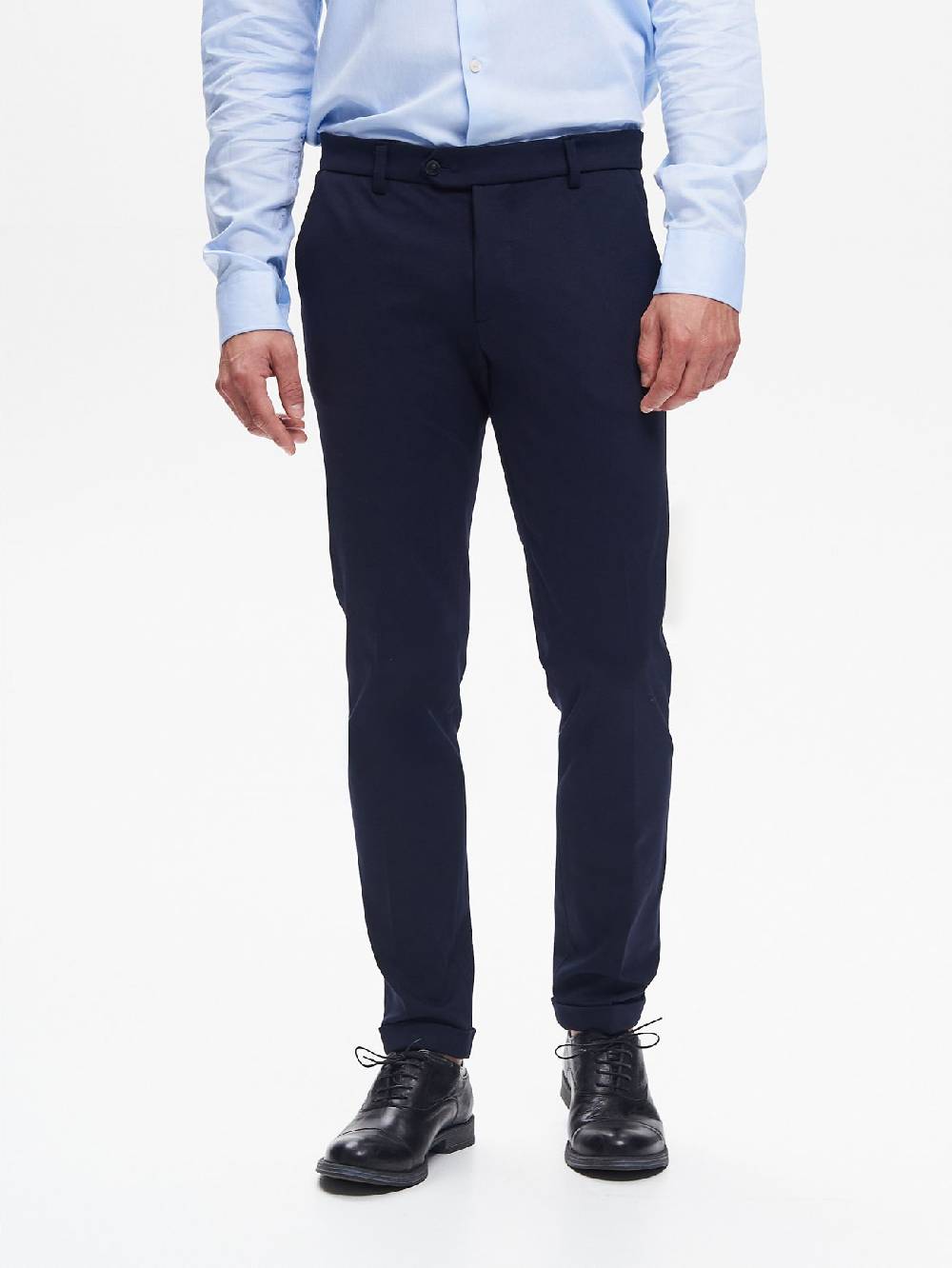 Rinascimento Pantaloni da abito Uomo Punto Milano Blu QB24 In Vendita