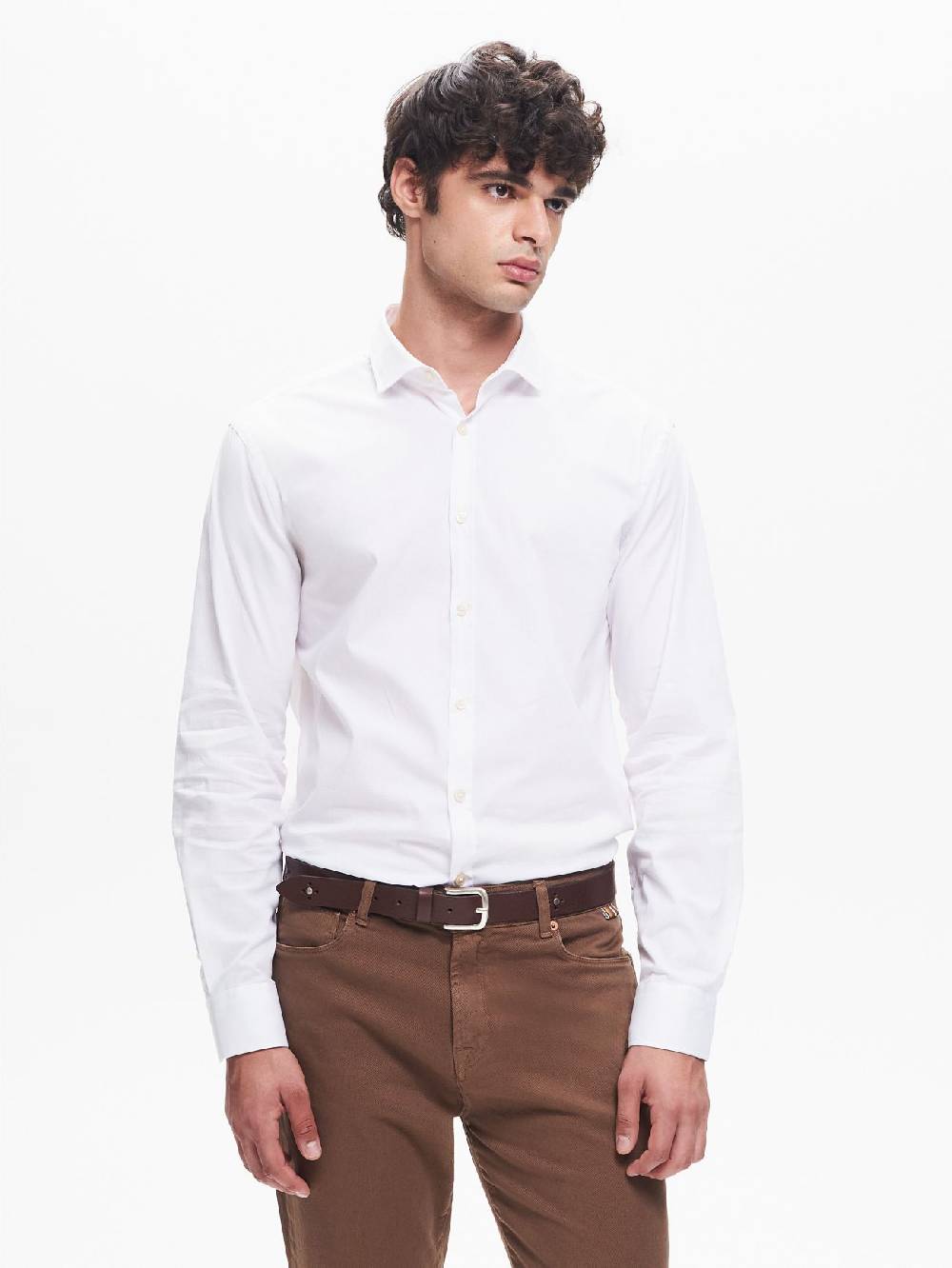 Rinascimento Camicia Popeline Uomo Collo alla Francese QB24 Offerte