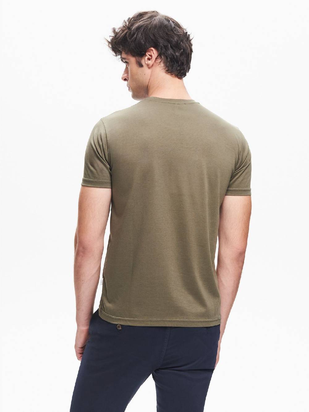 Rinascimento T-shirt Girocollo Uomo Taschino a Filetto QB24 Vendite Flash
