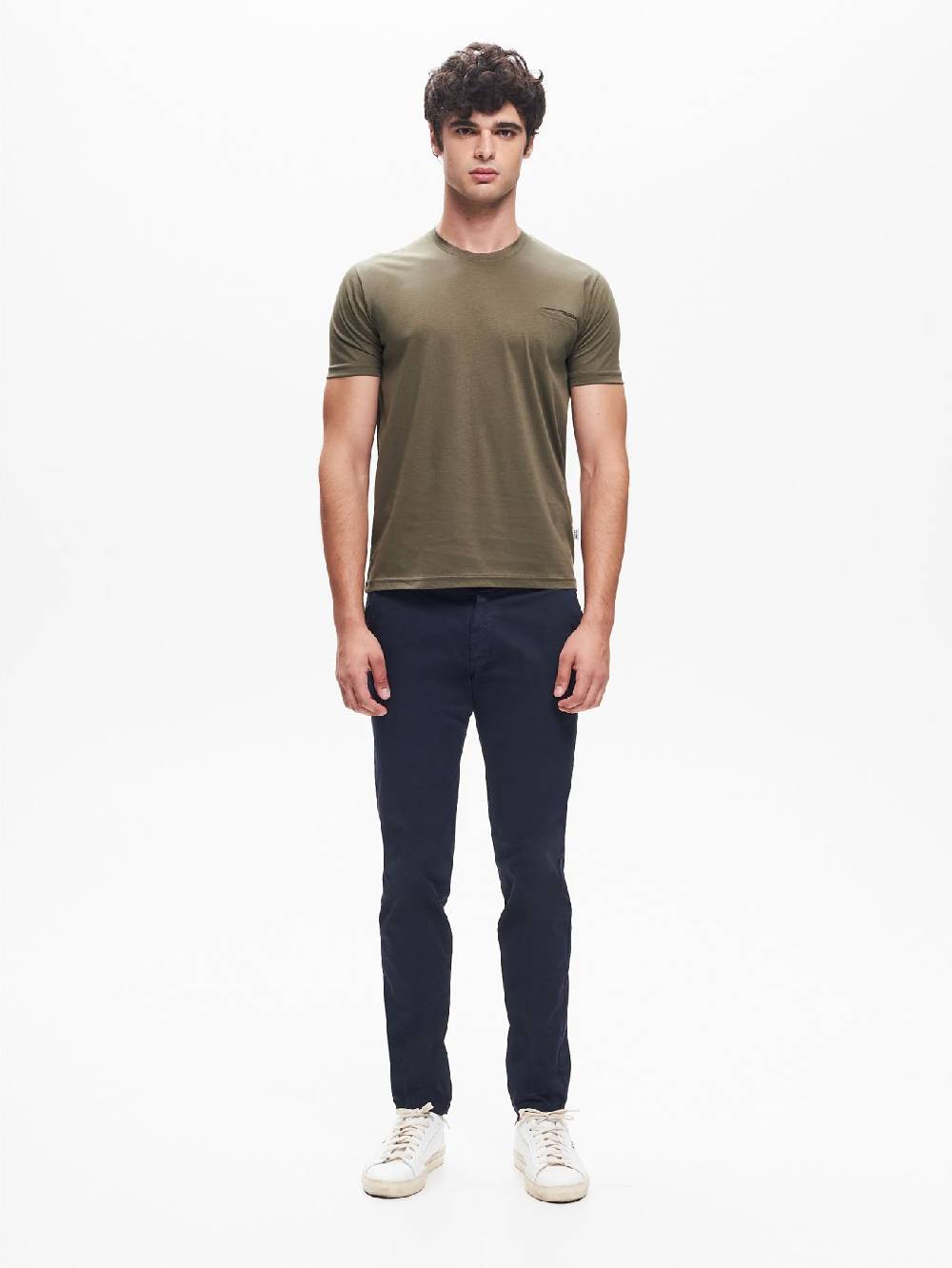 Rinascimento Pantaloni Uomo Chinos Basic Blu QB24 Negozio