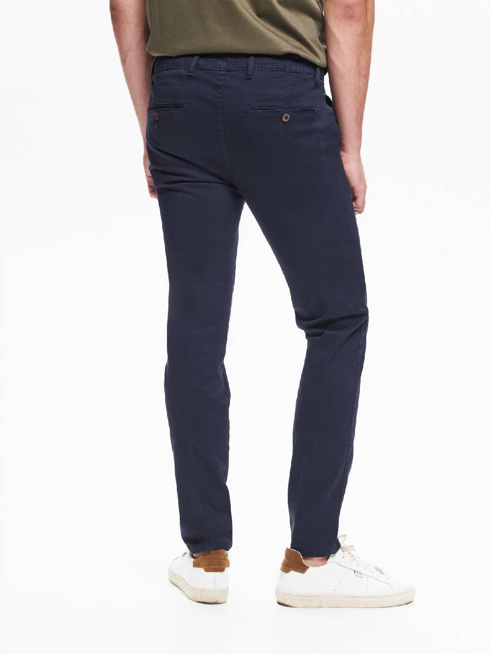 Rinascimento Pantaloni Uomo Chinos Basic Blu QB24 Negozio