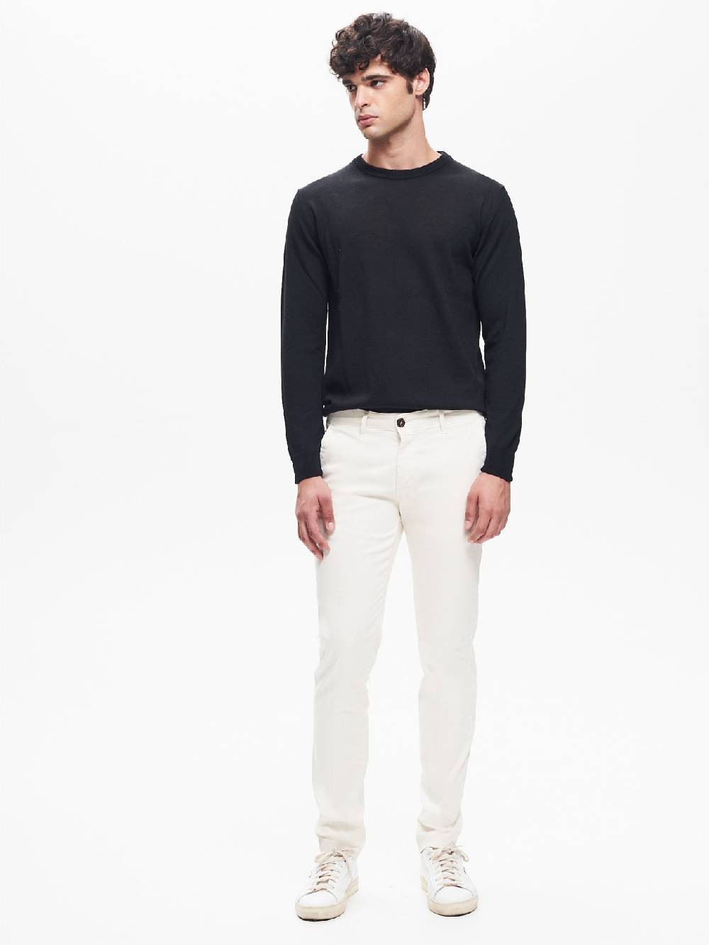 Rinascimento Pantaloni Uomo Chinos Basic Avorio QB24 Italy