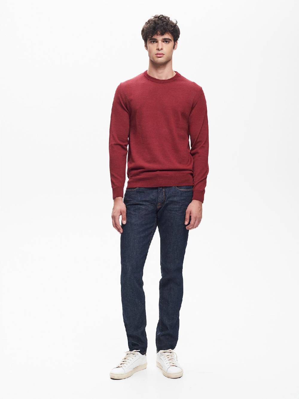 Rinascimento Maglia Girocollo Uomo Basic Rosso QB24 In Linea