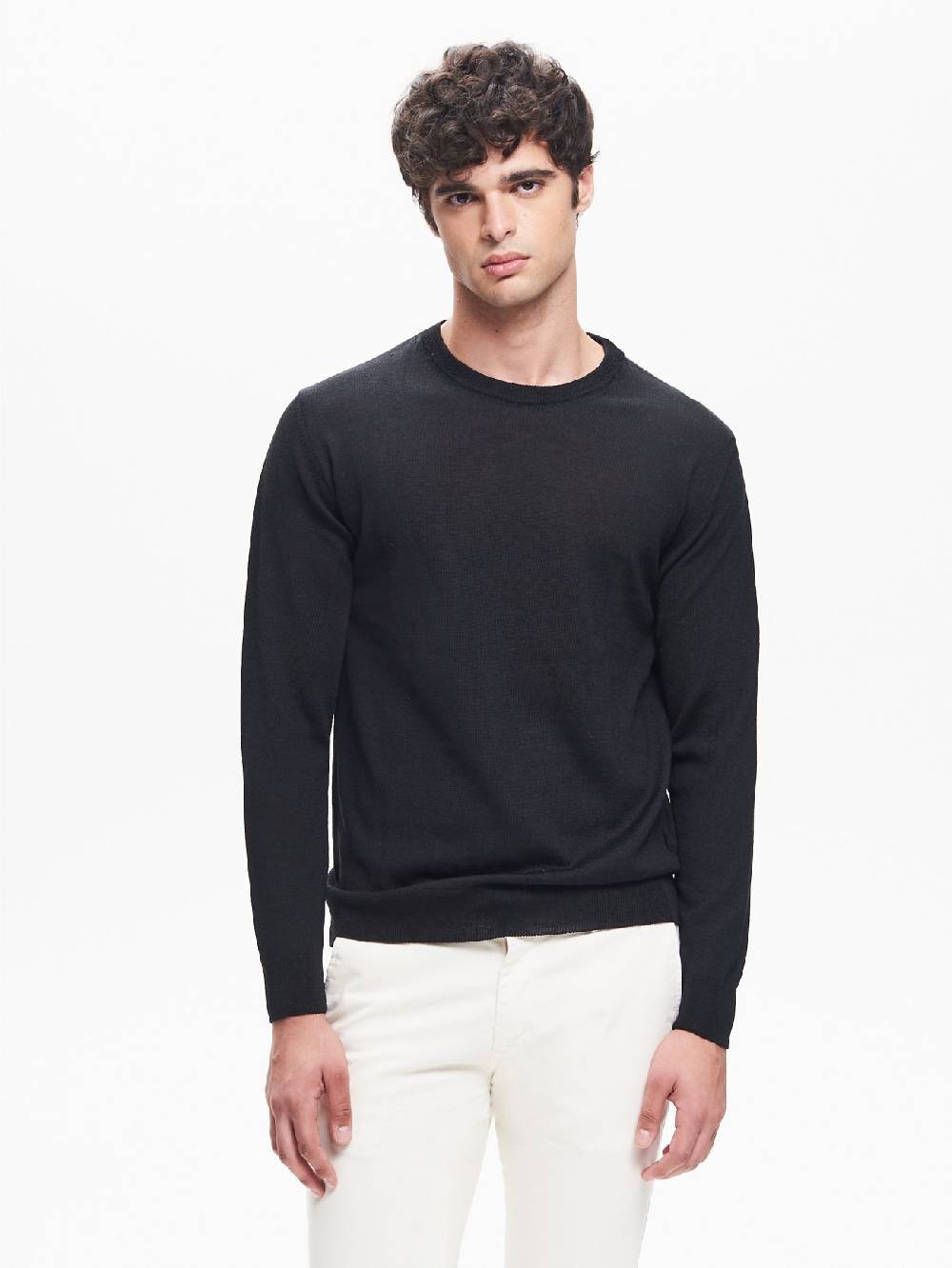 Rinascimento Maglia Girocollo Uomo Basic Nero QB24 Nuovo