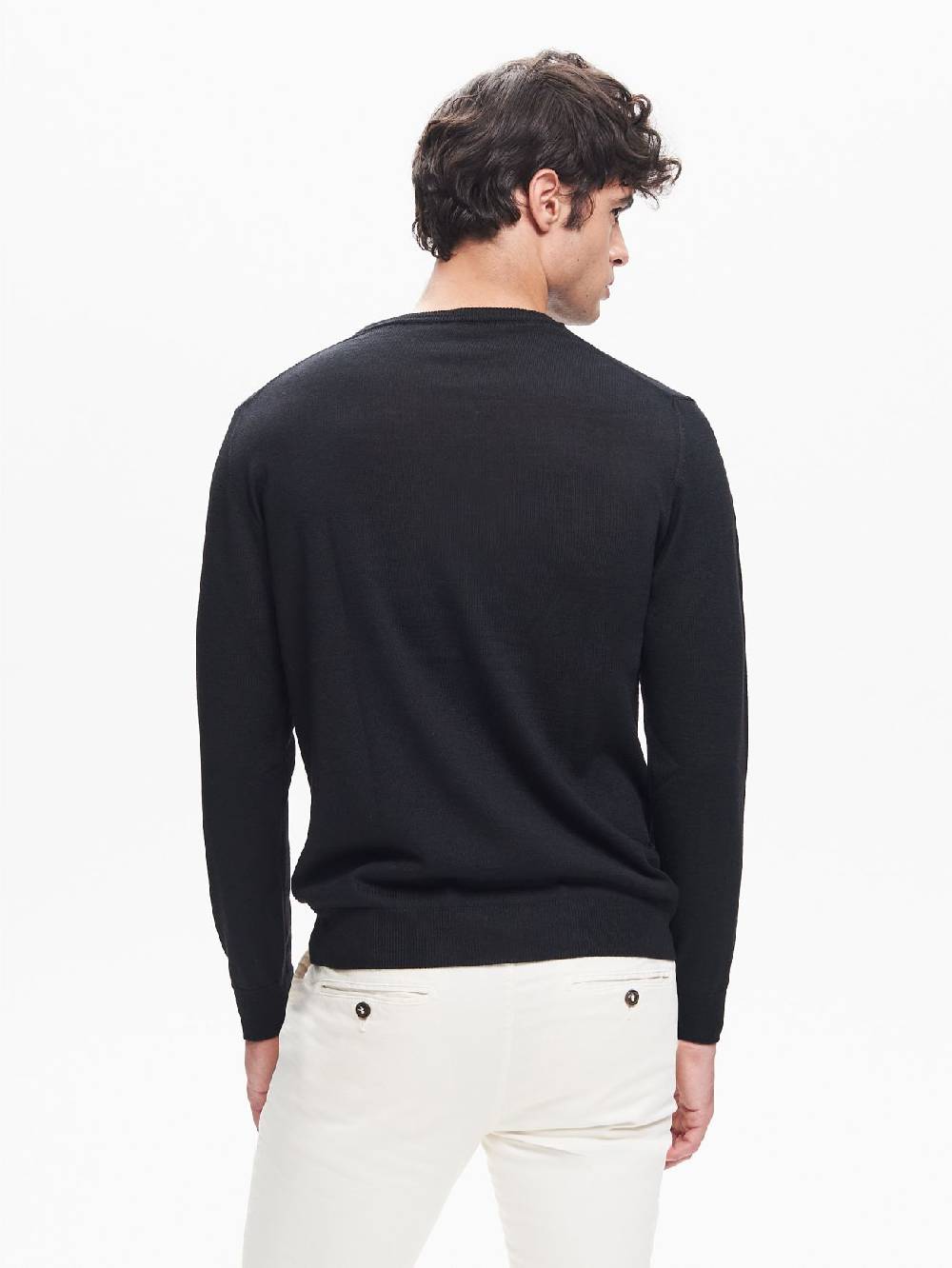 Rinascimento Maglia Girocollo Uomo Basic Nero QB24 Nuovo