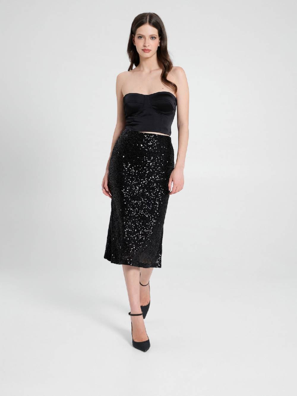 Rinascimento Gonna Longuette in Paillettes