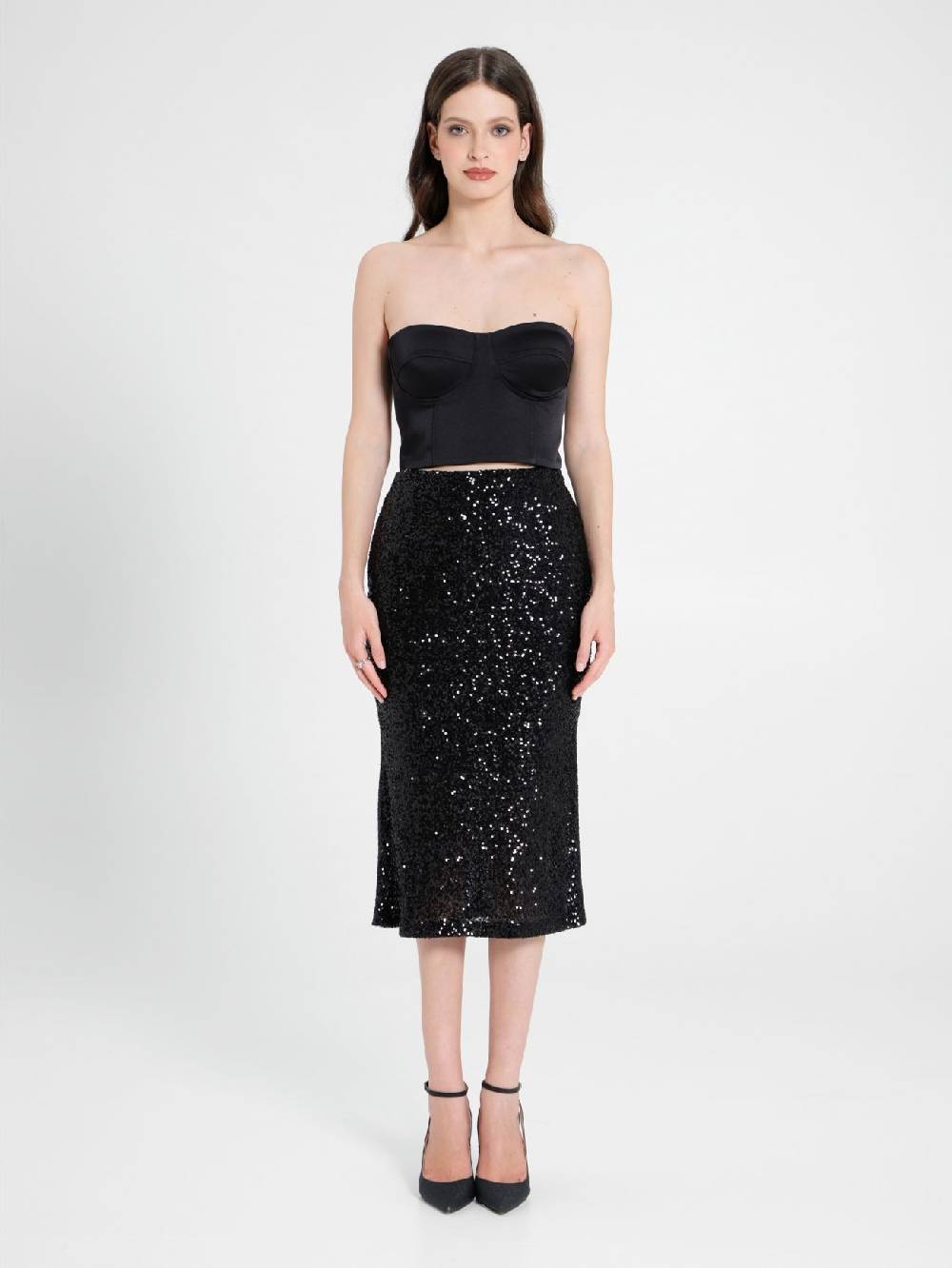 Rinascimento Gonna Longuette in Paillettes Vendita