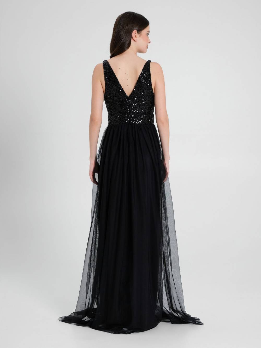Rinascimento Abito Lungo Paillettes & Tulle Shopping Online