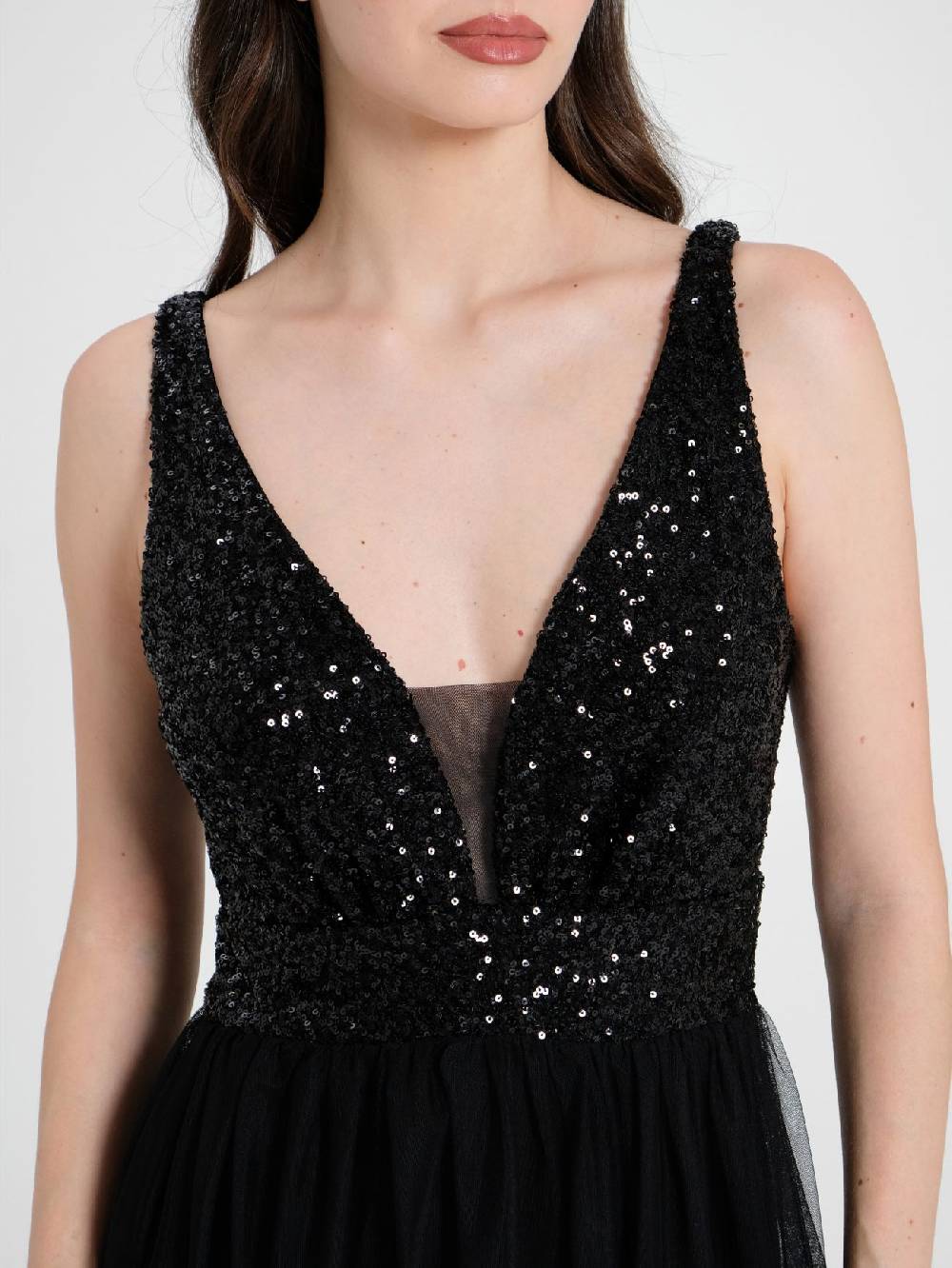 Rinascimento Abito Lungo Paillettes & Tulle Shopping Online