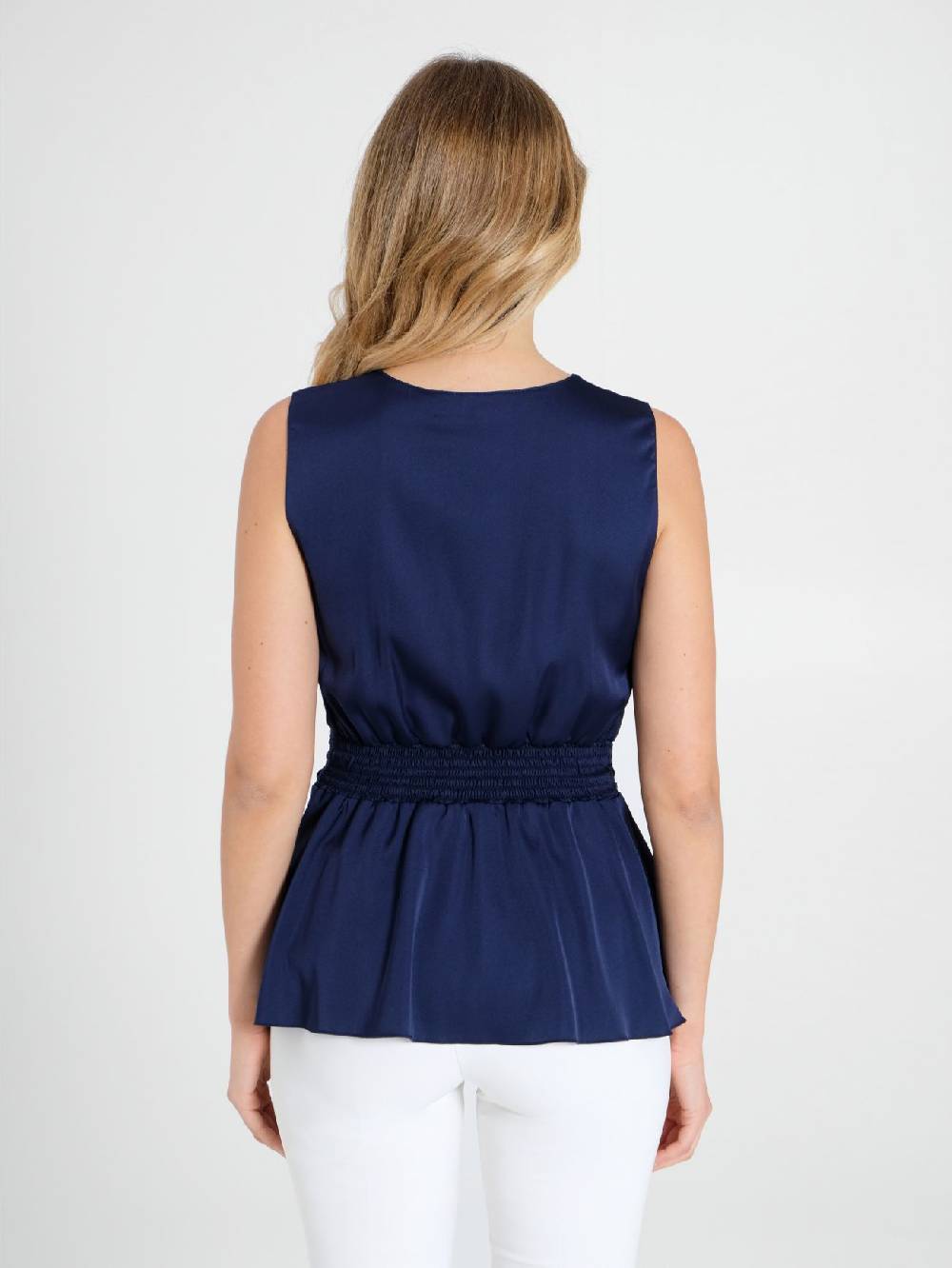 Rinascimento Top in Raso Blu Convenienza