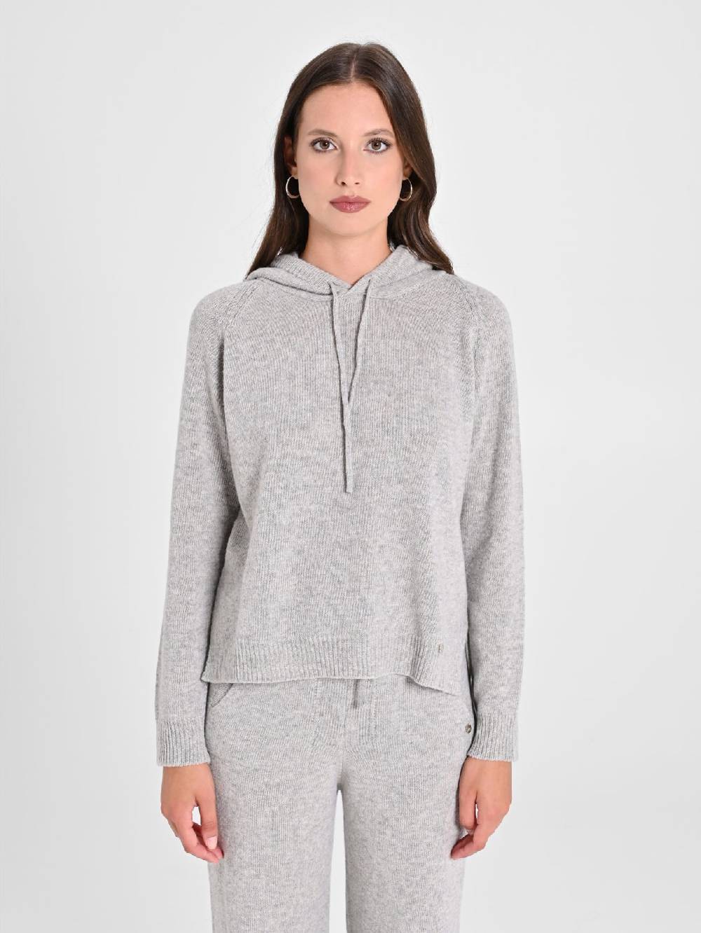 Rinascimento Maglia con Cappuccio Misto Cachemire Novità