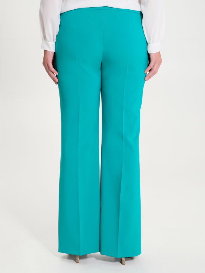 Rinascimento Pantaloni Curvy a Palazzo in Tessuto Tecnico Saldi