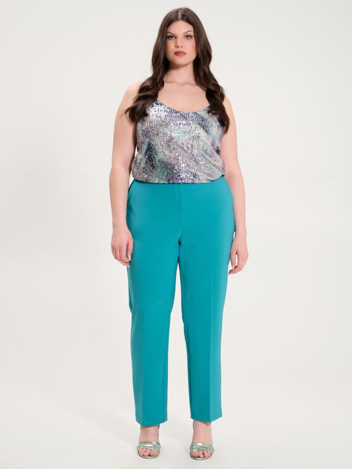 Rinascimento Pantaloni Curvy Verde Offerte