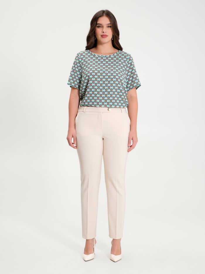 Rinascimento Pantaloni Curvy Beige Vendita Calda