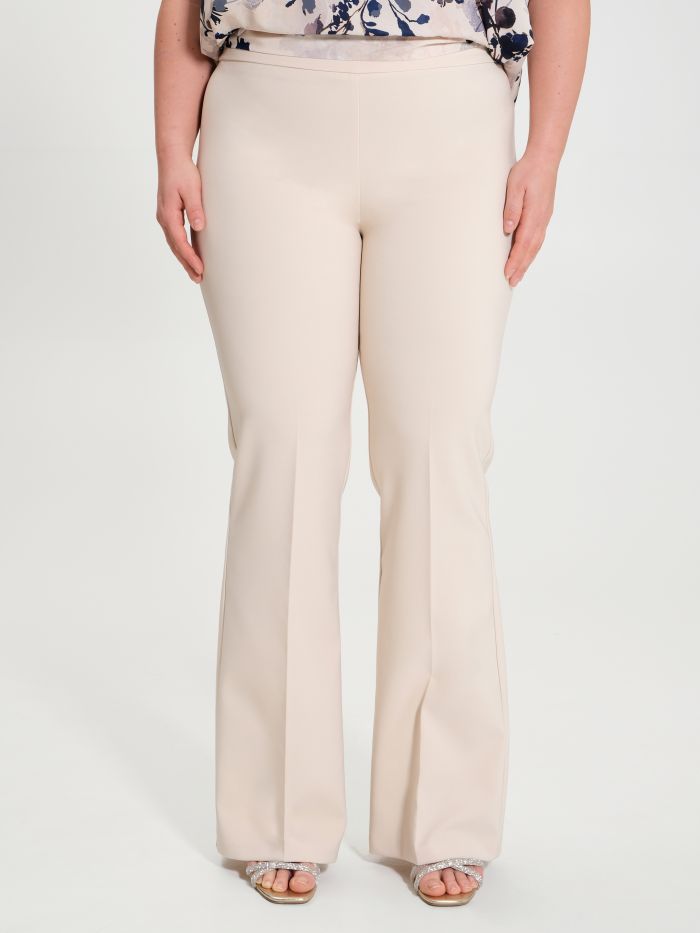 Rinascimento Pantaloni Curvy a Palazzo in Tessuto Tecnico Vendita Economica
