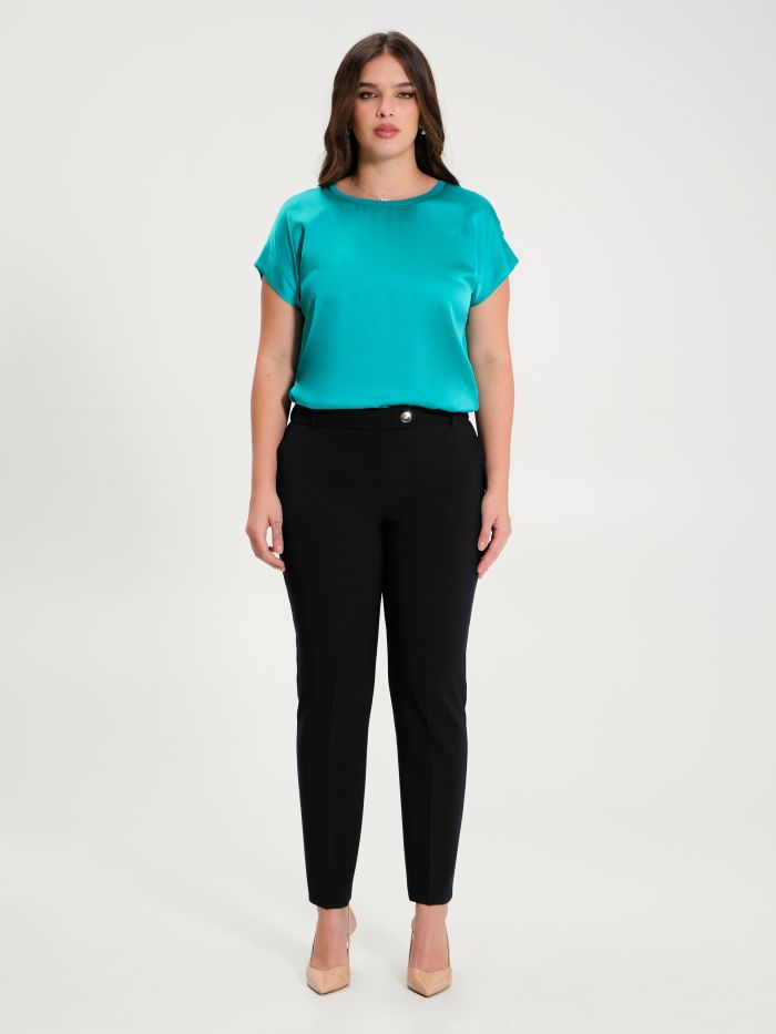 Rinascimento Pantaloni Curvy Nero Vendite Flash