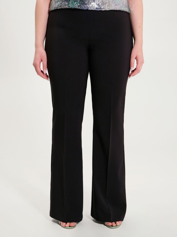 Rinascimento Pantaloni Curvy a Palazzo in Tessuto Tecnico Negozio