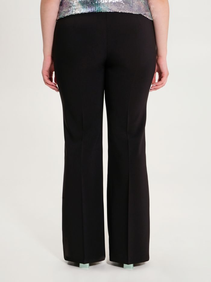 Rinascimento Pantaloni Curvy a Palazzo in Tessuto Tecnico Negozio