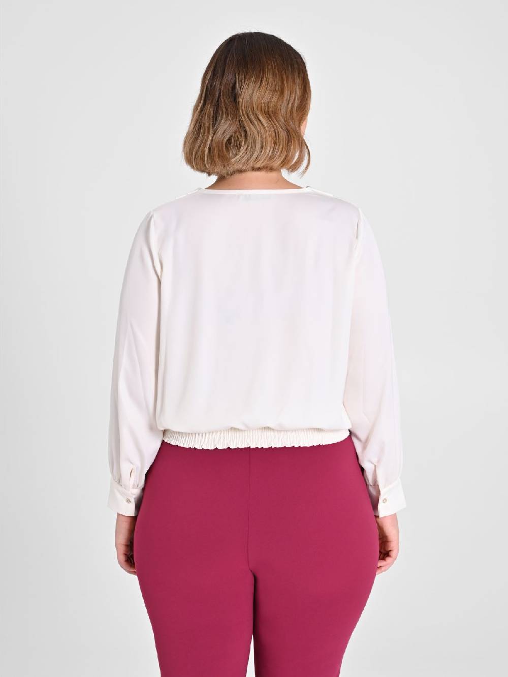 Rinascimento Blusa Curvy color Burro In Saldo
