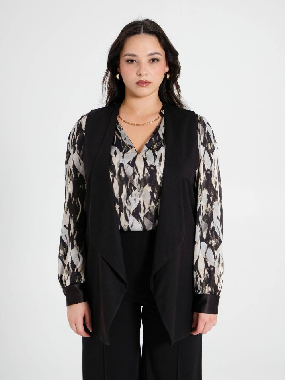 Rinascimento Gilet Curvy Nero Nuova