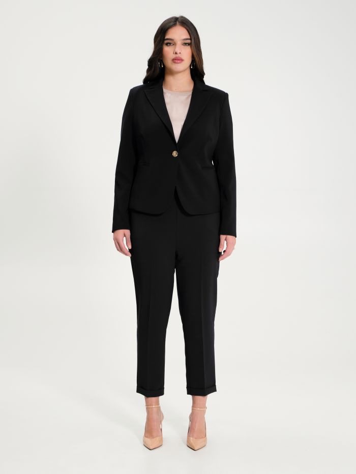 Rinascimento Giacca Curvy Monobottone Nero Moda