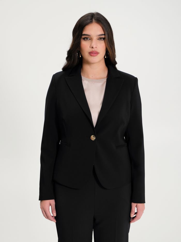 Rinascimento Giacca Curvy Monobottone Nero Moda