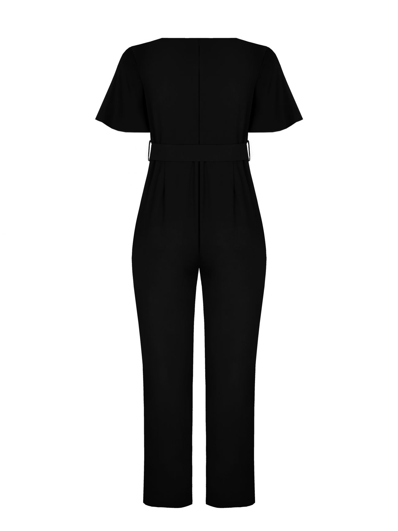 Rinascimento Tuta Curvy con Cintura Nero Shopping Online