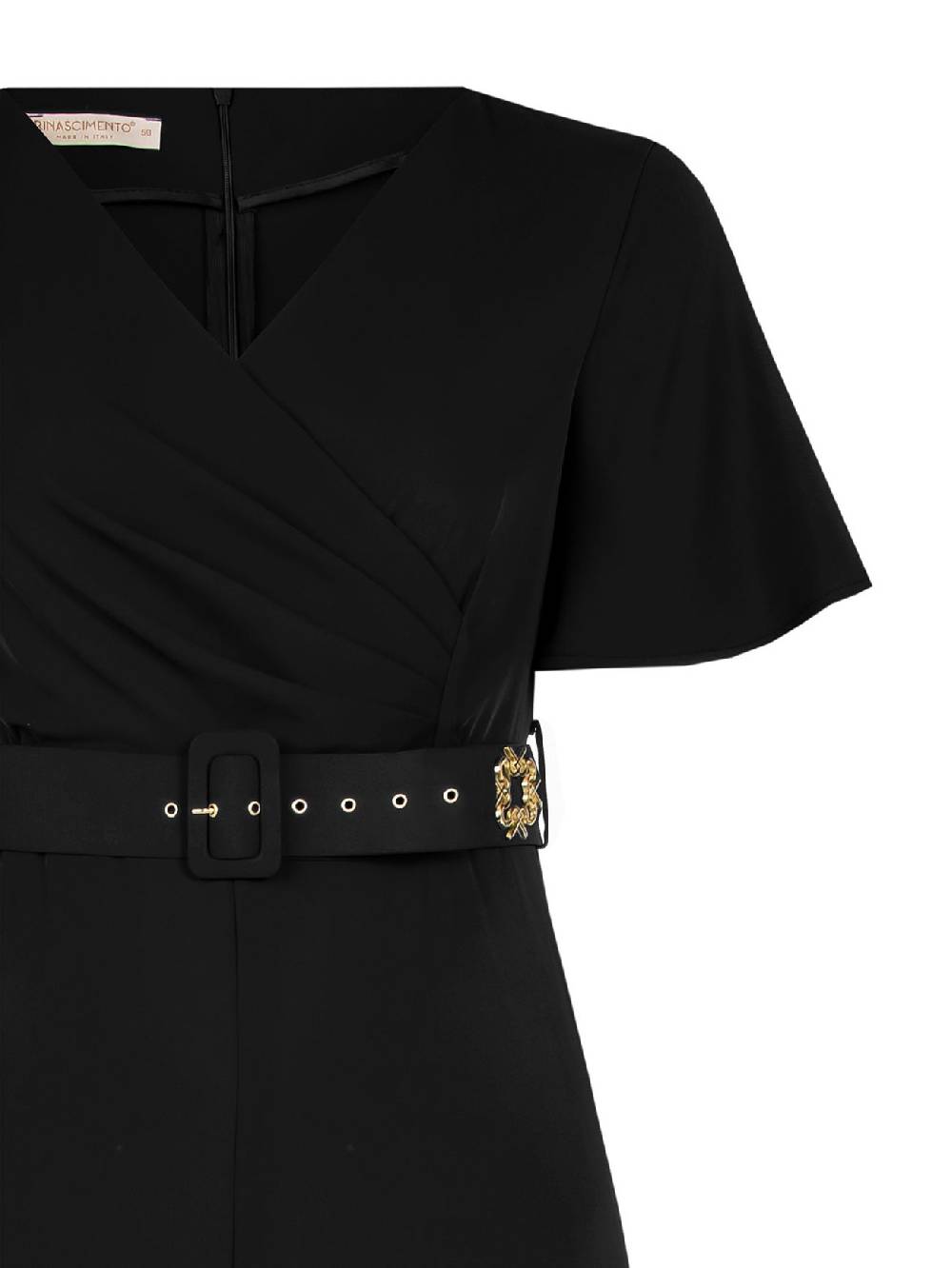 Rinascimento Tuta Curvy con Cintura Nero Shopping Online