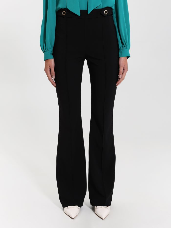 Rinascimento Pantaloni Flared con Bottoni Convenienza
