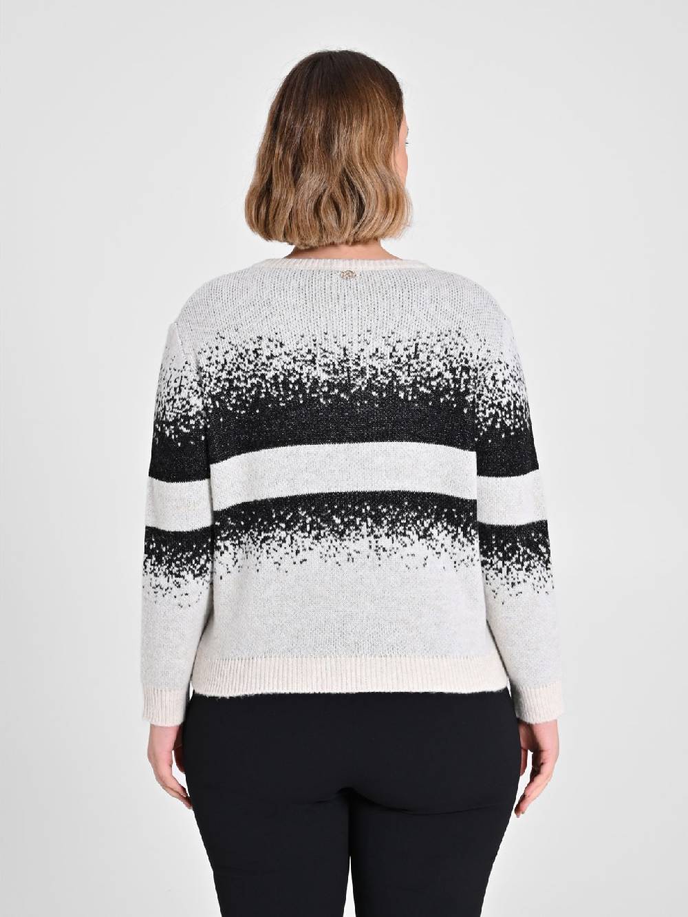 Rinascimento Maglione Curvy Black & White Offerte