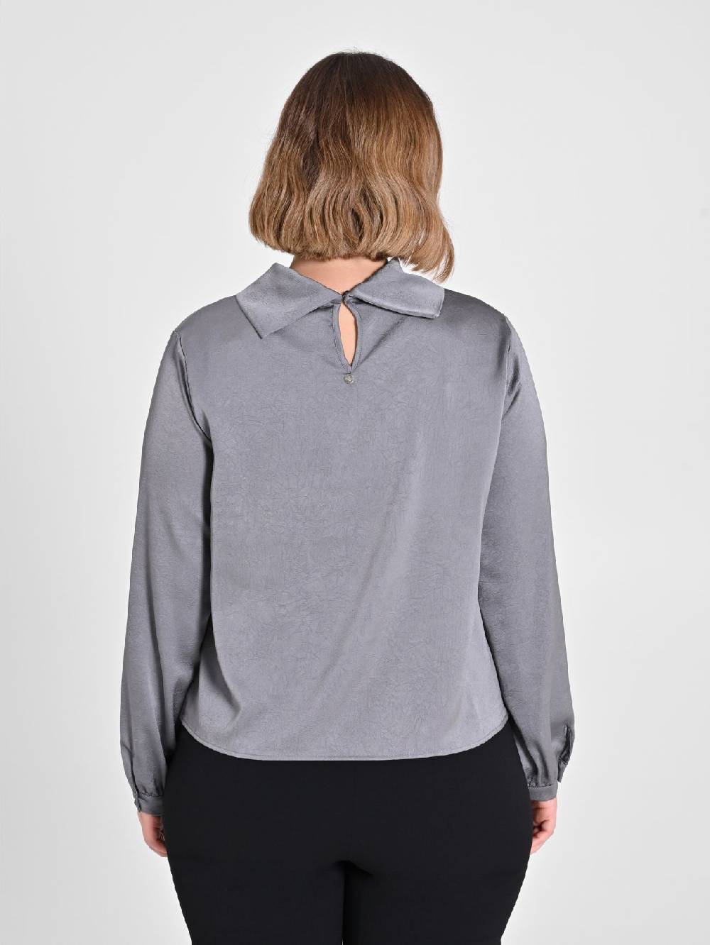 Rinascimento Blusa Grigia Curvy Vendita Calda