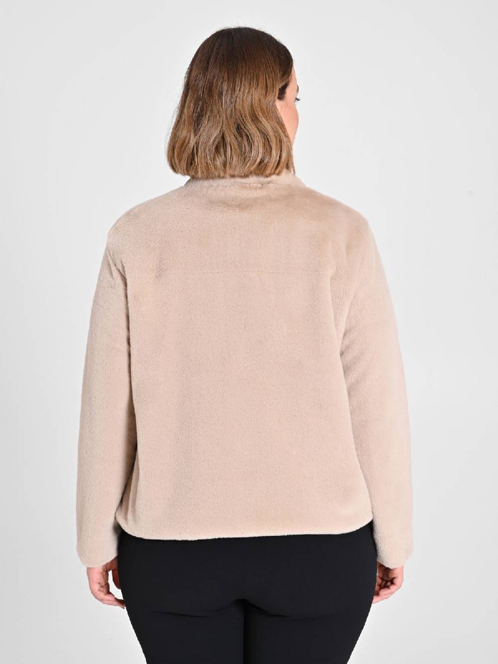 Rinascimento Cappottino Curvy effetto Pelliccia Saldi Di Fabbrica