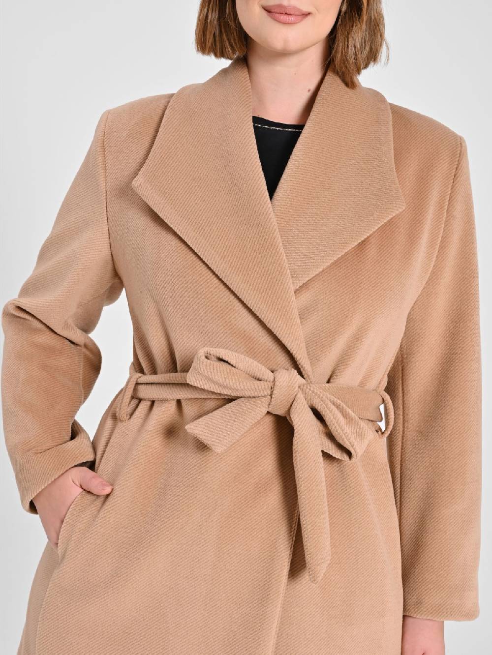 Rinascimento Cappotto Curvy Vestaglia Cammello I Più Venduti