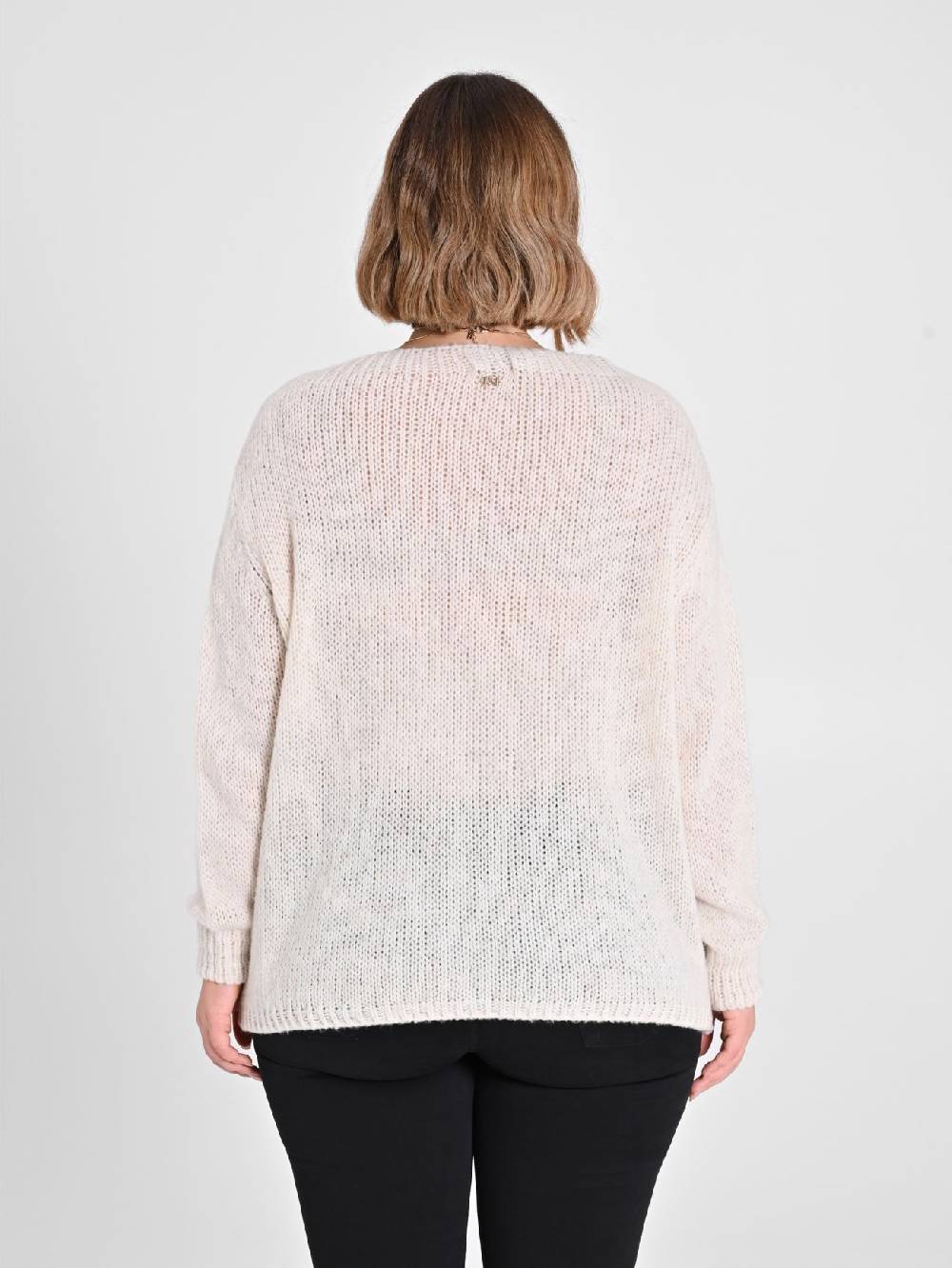 Rinascimento Maglioncino Curvy Bianco Negozio