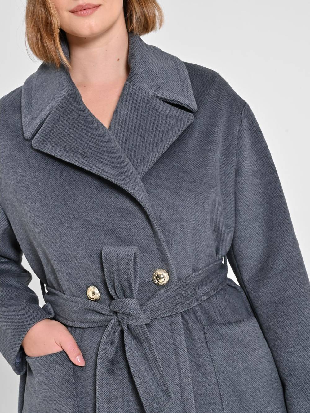 Rinascimento Cappotto Curvy Grigio Moda